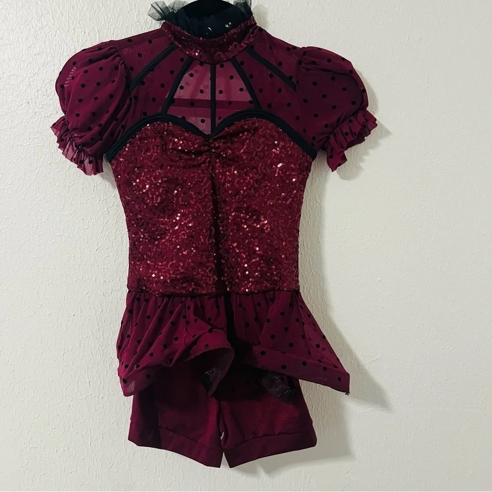Weissman Showtime MC Medium (11-12) Hung Up Dance Costume 10877 Ballet Skating